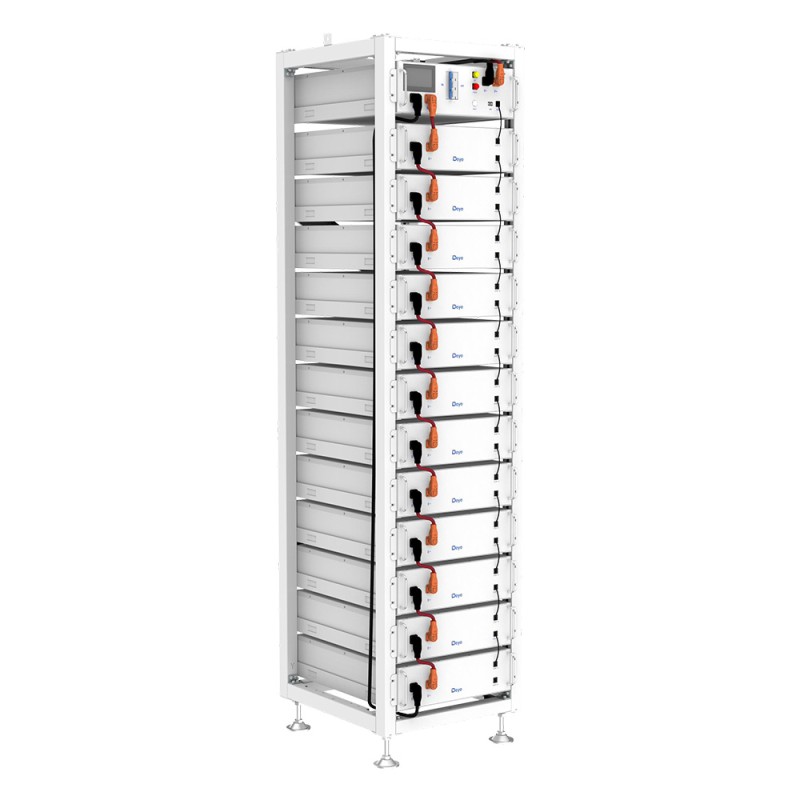 Deye Standard 19inch rack, caninstall 12 pcs batteries and 1 pcs High Voltage Battery cluster control box - Afbeelding 3